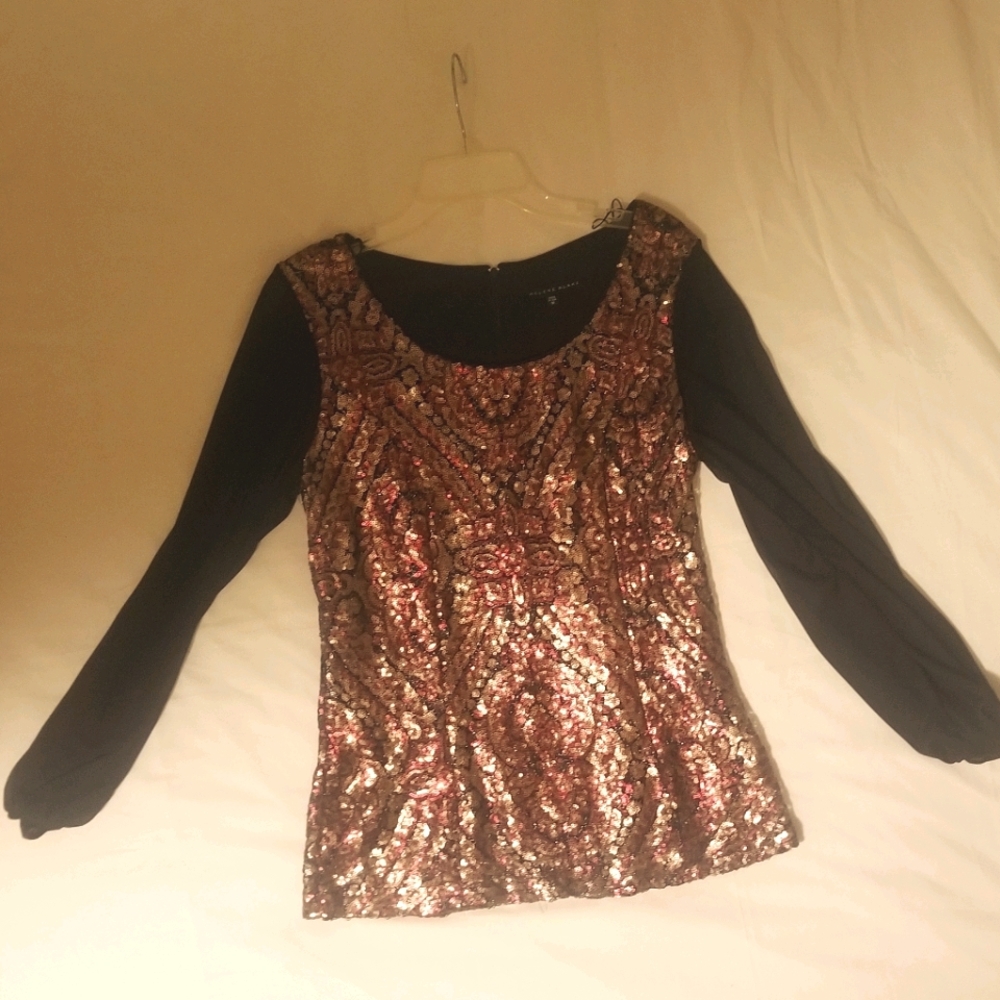 Long Sleeved Sequin Top